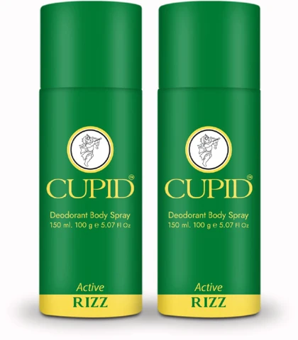 Cupid Active Rizz Deodorant Body Spray, 150 ml (buy 1 get 1 )