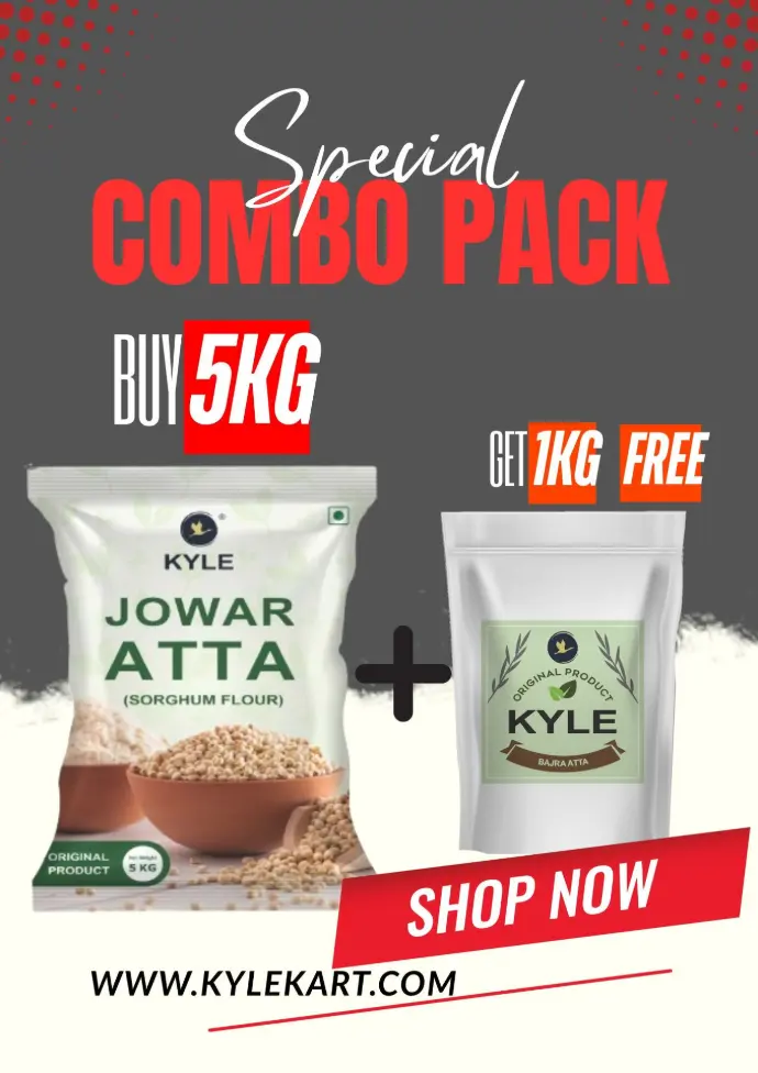 [5+3]  BUY 5 kg JOWAR ATTA GET 1 KG BAJRA ATTA FREE