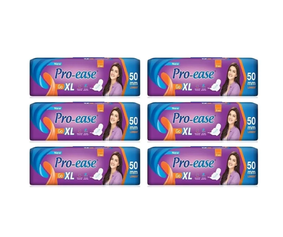 Pro-ease Go XL 6 pads Sanitary pad (pack of 6)