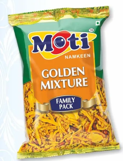 Moti Namkeen Golden Mixture | Crunchy & Spicy Indian Snack | Authentic Taste | Tea-Time Savoury Mix | Traditional Namkeen for All Ages