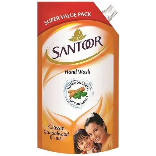 Santoor Classic Sandalwood & Tulsi Gentle Liquid Handwash (Refill) 750 ml