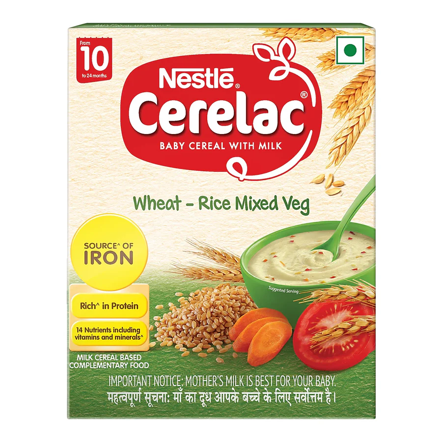 Cerelac Baby Cereal - Wheat Rice Mixed Veg - From 10 to 24 Months 300 g