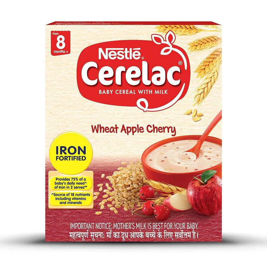 Cerelac Baby Cereal - Wheat Apple Cherry - From 8 to 24 Months 350 g