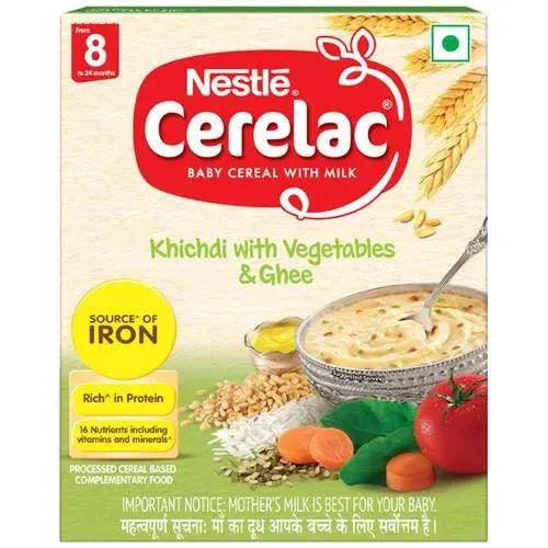 Cerelac Baby Cereal - Khichdi with Vegetable & Ghee - From 8 to 24 Months 300 g