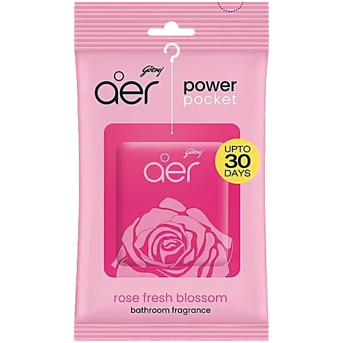 Godrej Aer Pocket - Bathroom Air Fragrance Rose Fresh Blossom 10 g