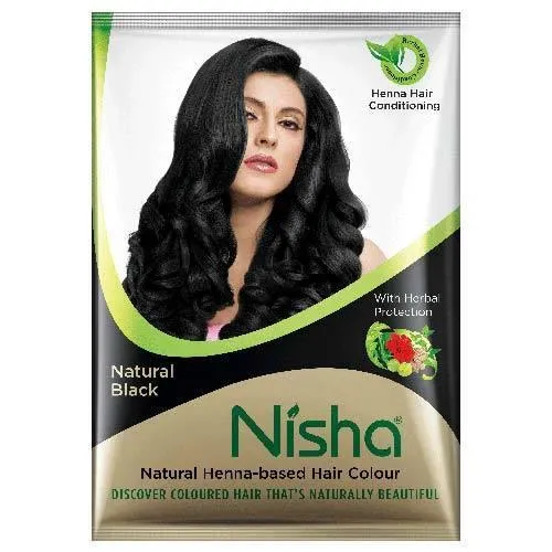 Nisha Hair Color Mehndi Natural Black 10 g