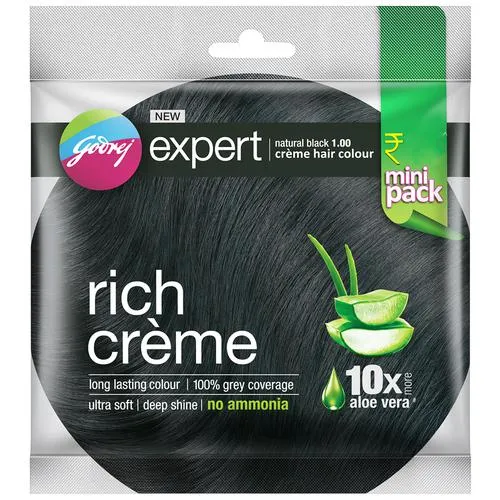 Godrej Expert Rich Creme Hair Colour - Shade 1 Natural Black 12g+12ml