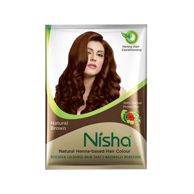 Nisha Hair Color Mehndi Natural Brown 15 g