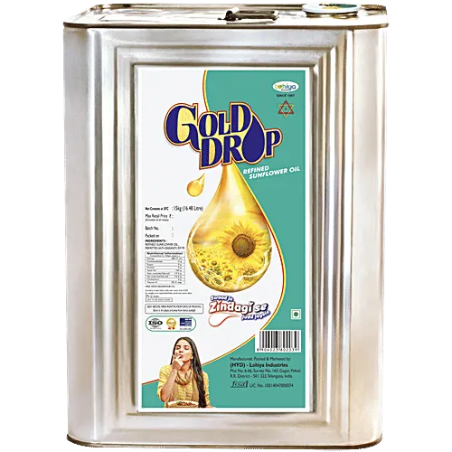 Gold Drop refined sunflower oil 15Kg